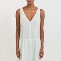 Vestido Pintuck con alforzas - Verde menta
