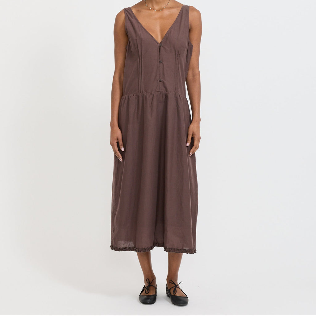 Vestido Pintuck con alforzas Raisin - Morado uva pasa