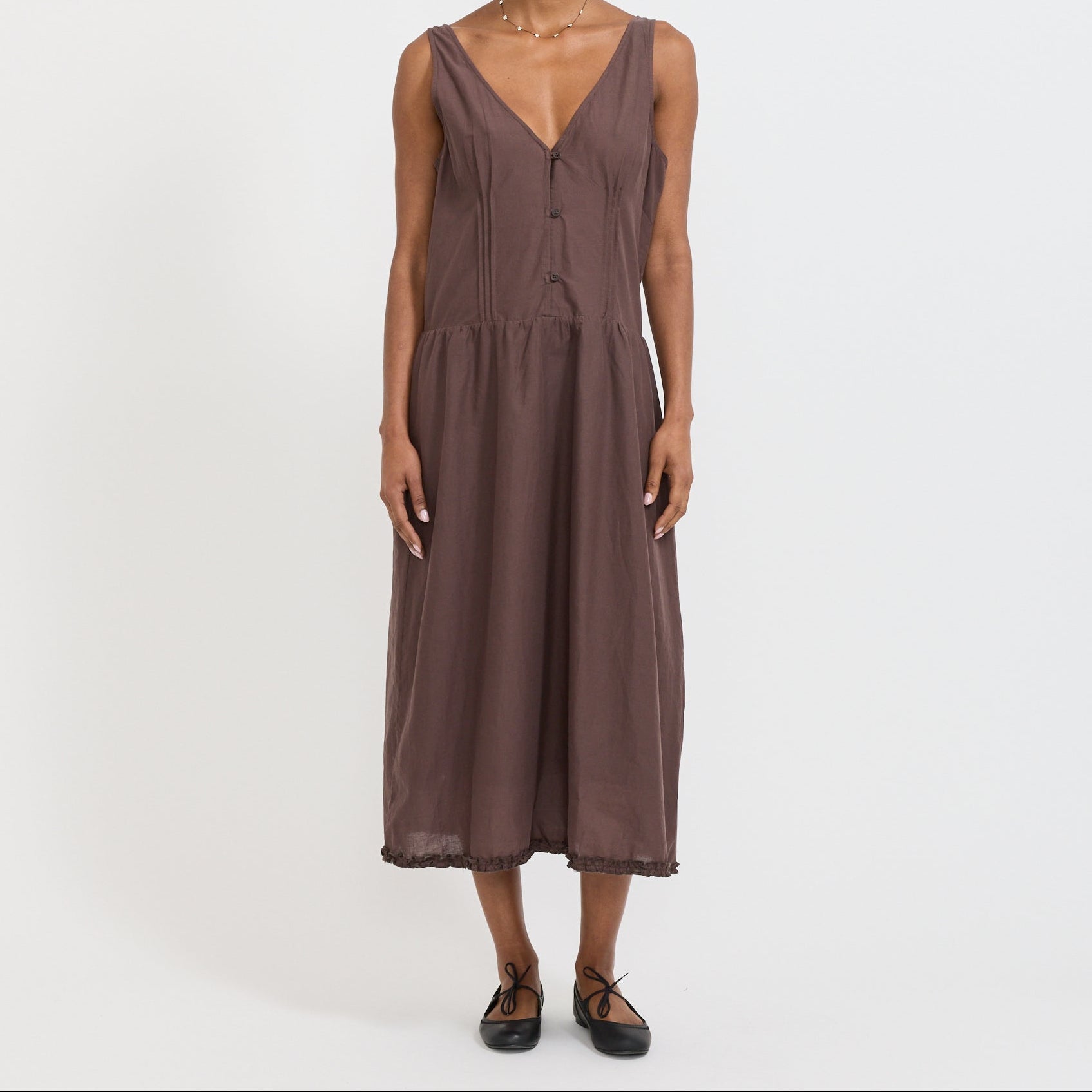 Vestido Pintuck con alforzas Raisin - Morado uva pasa