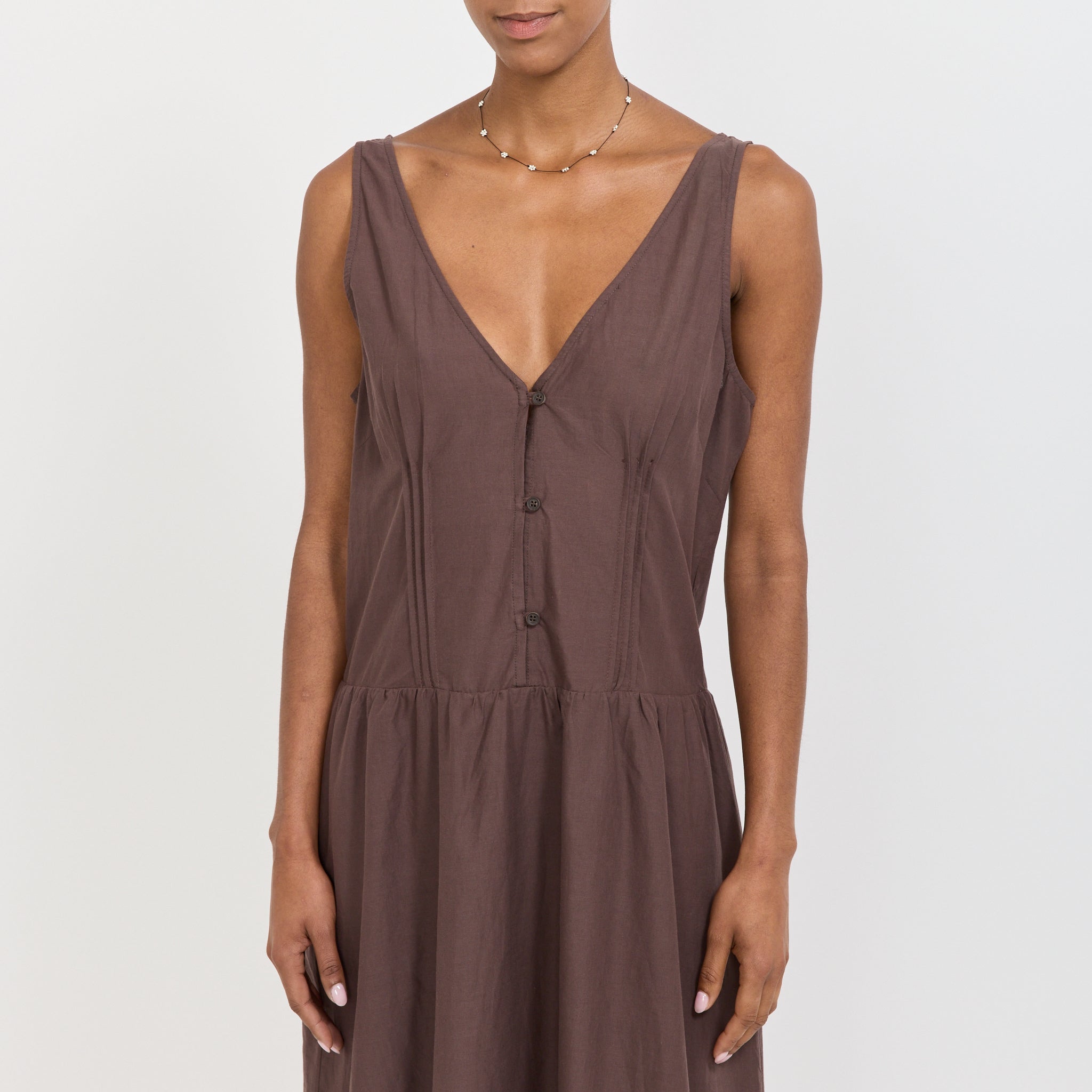 Vestido Pintuck con alforzas Raisin - Morado uva pasa
