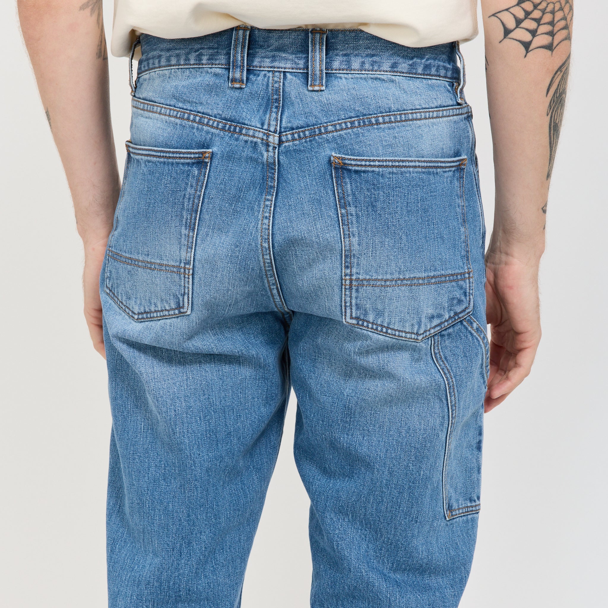 Pantalón Painter con orillo Custom Fade - Azul desteñido