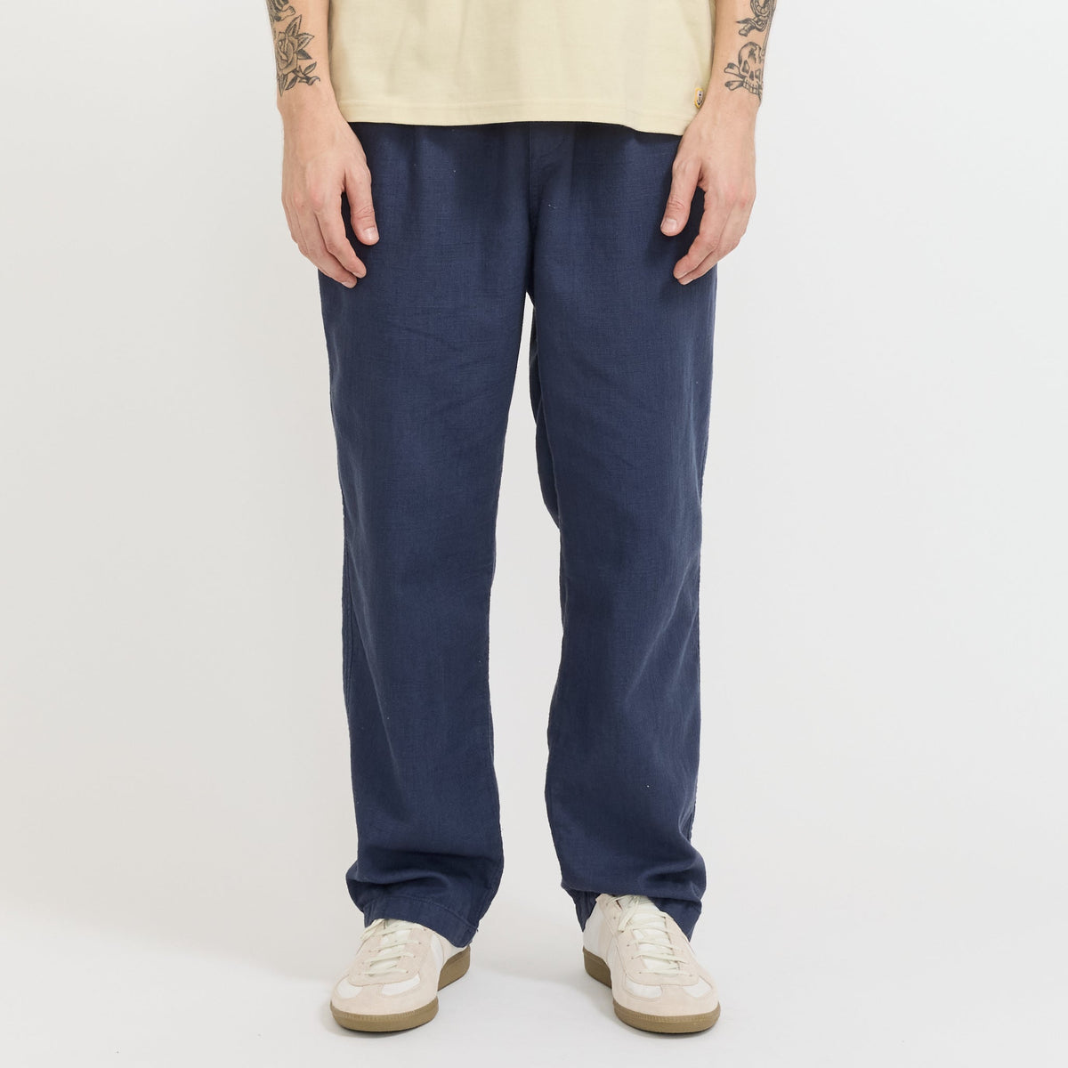 Pantalón Doune de tejido texturizado - Azul marino