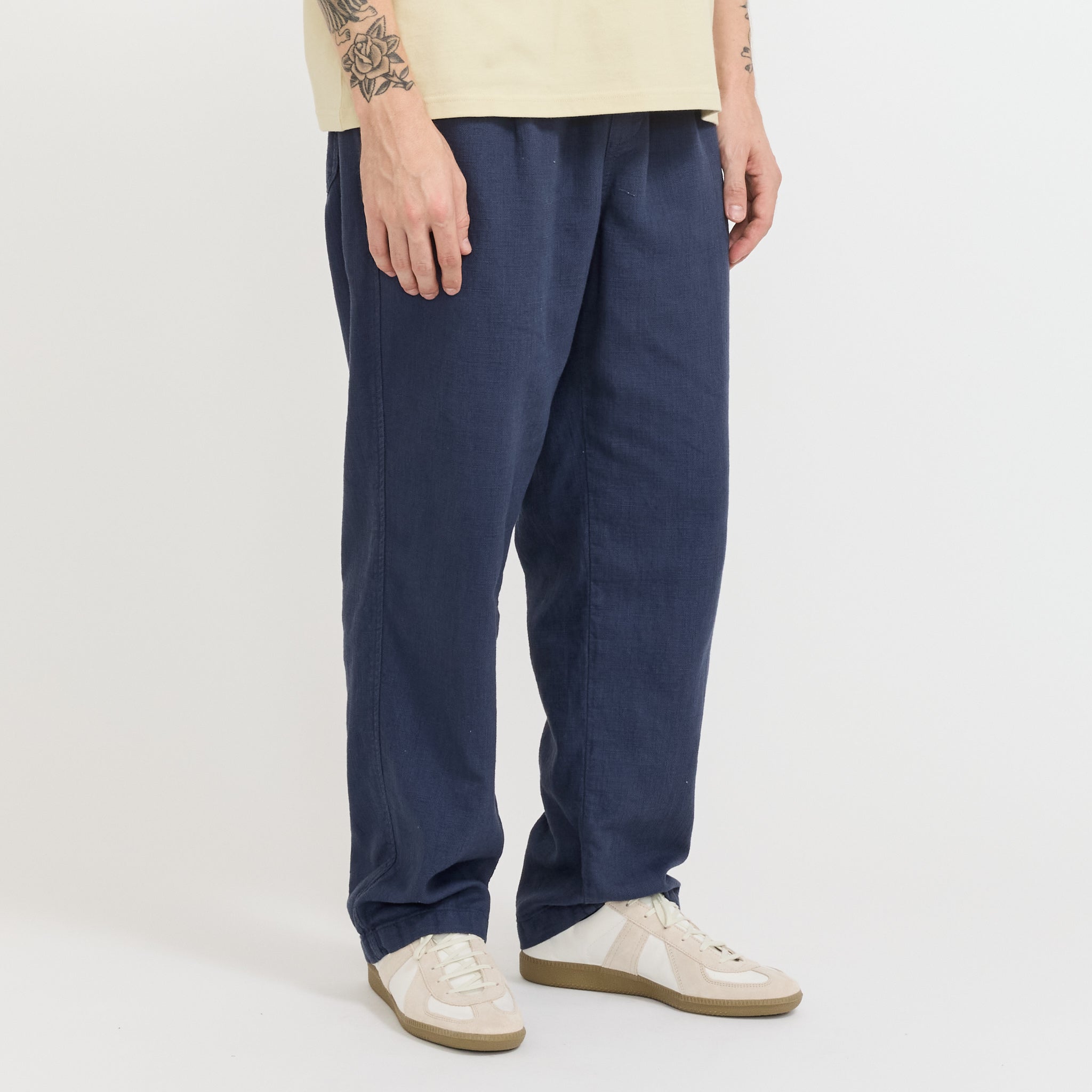Pantalón Doune de tejido texturizado - Azul marino