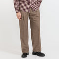 Pantalón Kay de corte holgado Khaki Mélange - Caqui