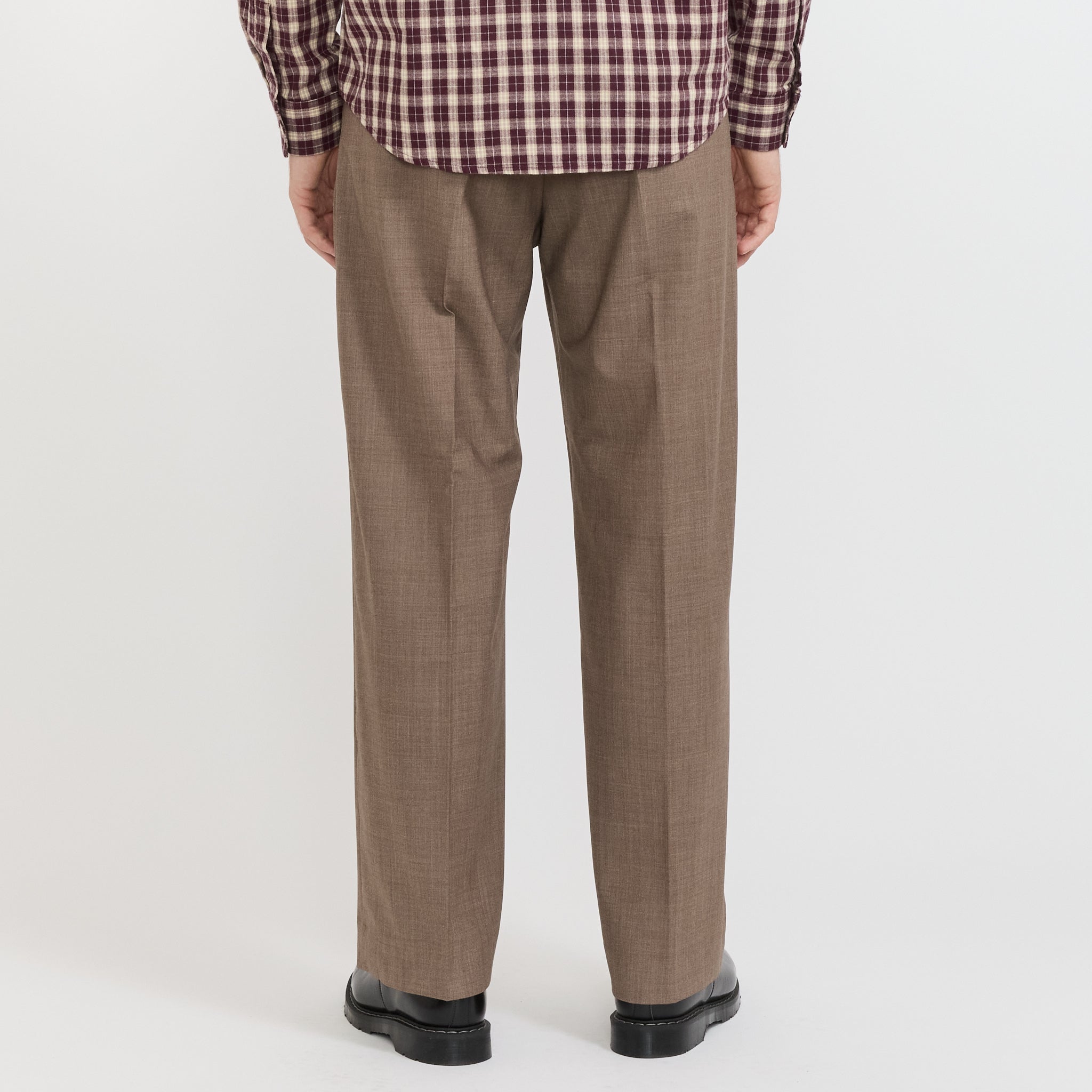 Pantalón Kay de corte holgado Khaki Mélange - Caqui