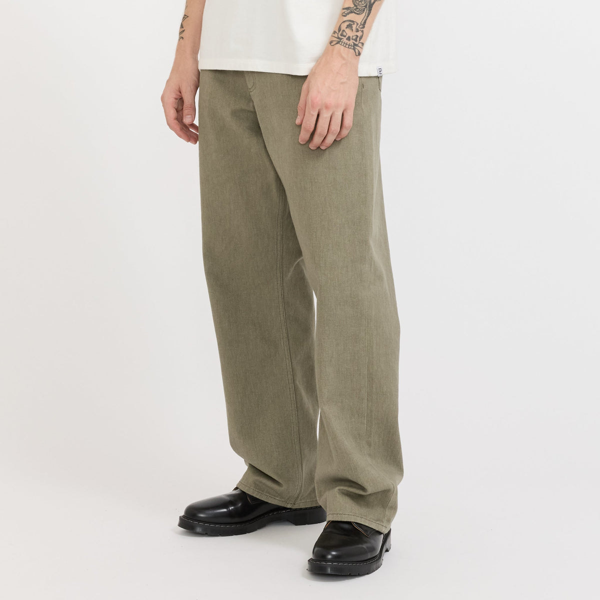 Pantalón Korshavn holgado de cinco bolsillos Vetiver - Verde vetiver