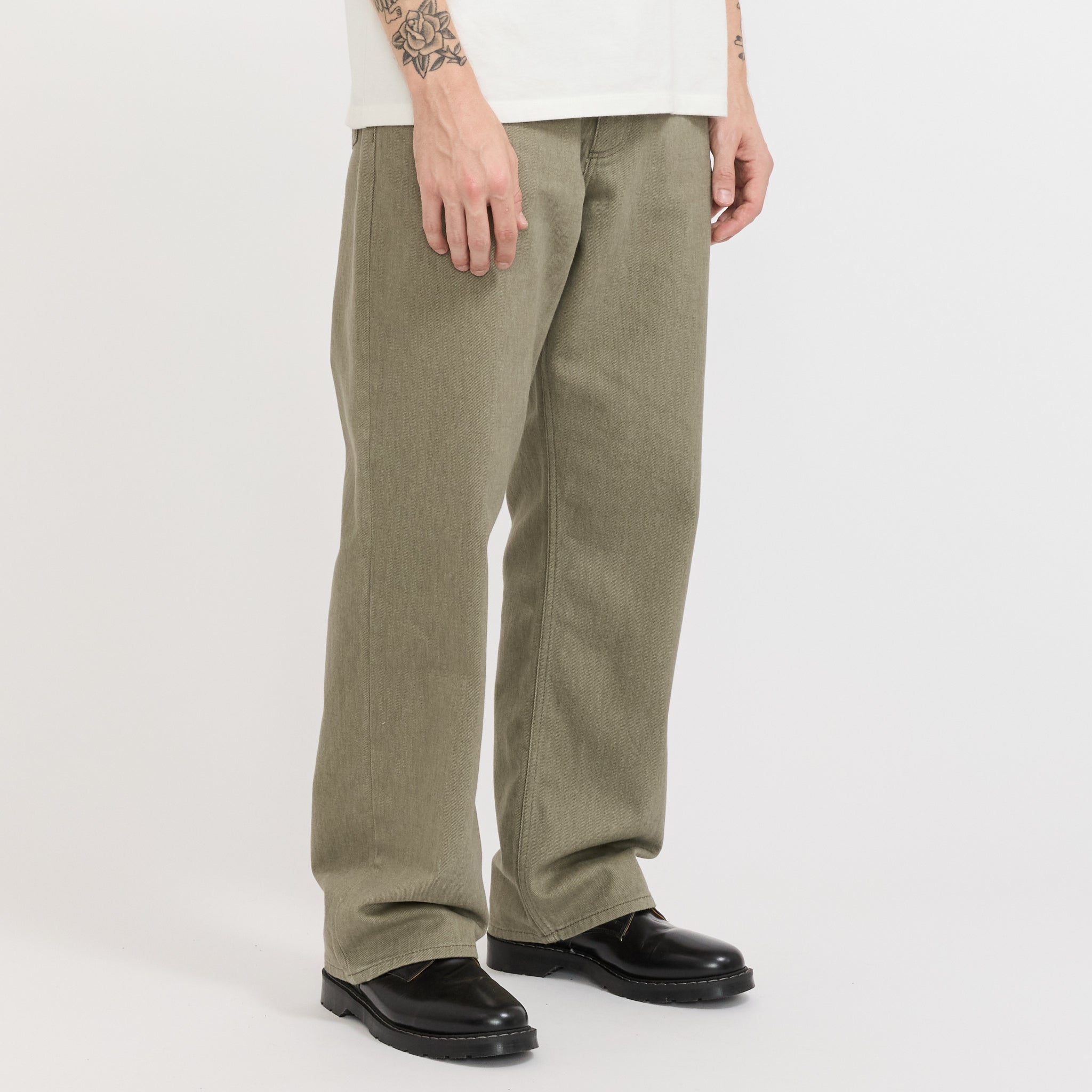 Pantalón Korshavn holgado de cinco bolsillos Vetiver - Verde vetiver