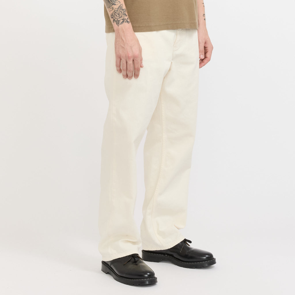 Pantalón Korshavn de sarga gruesa y cinco bolsillos - Crudo natural