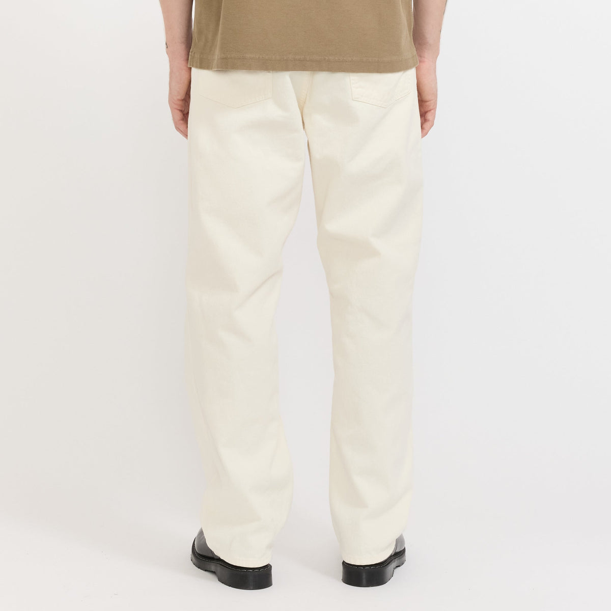 Pantalón Korshavn de sarga gruesa y cinco bolsillos - Crudo natural