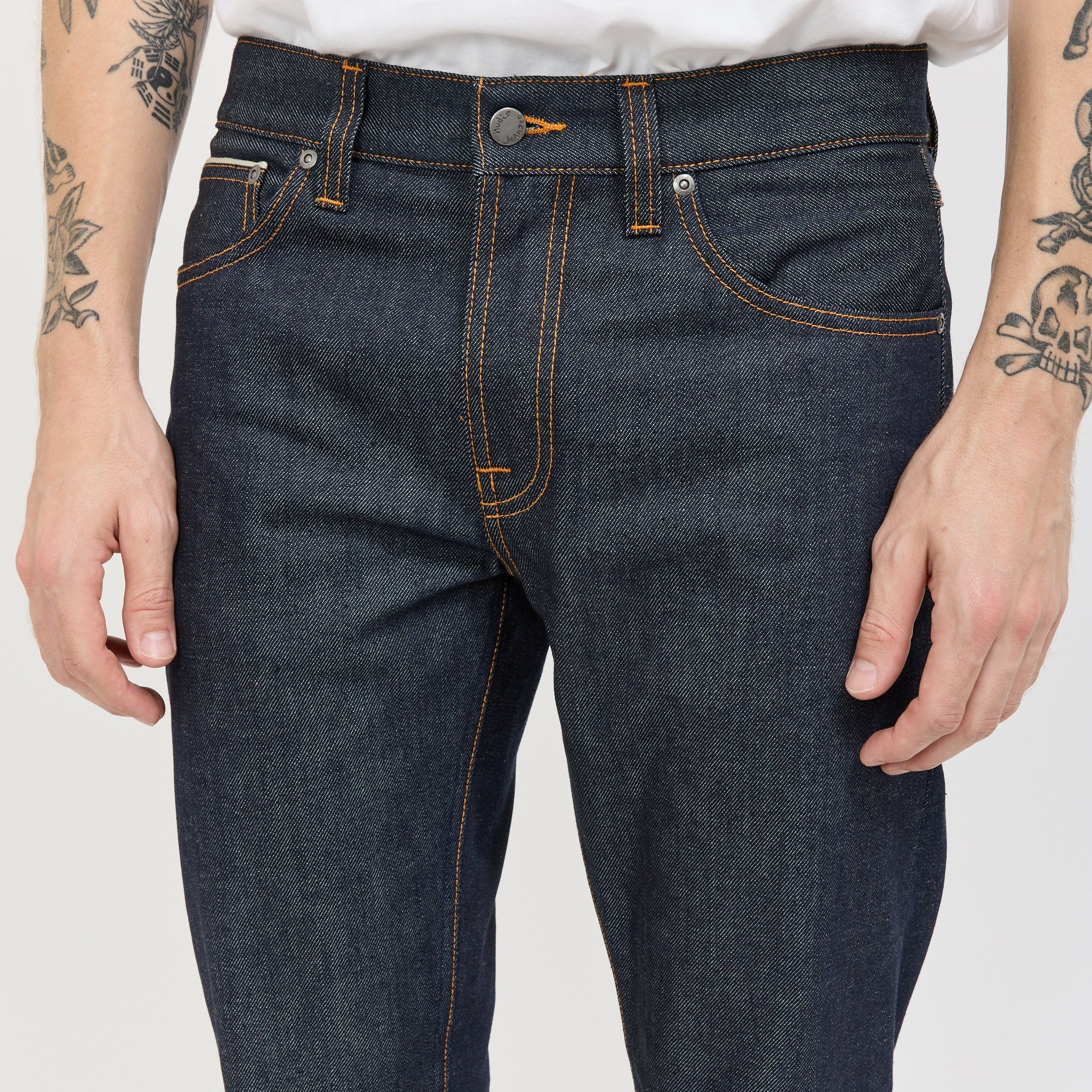 Vaqueros Gritty Jackson Dry Dusk con orillo - Azul índigo oscuro