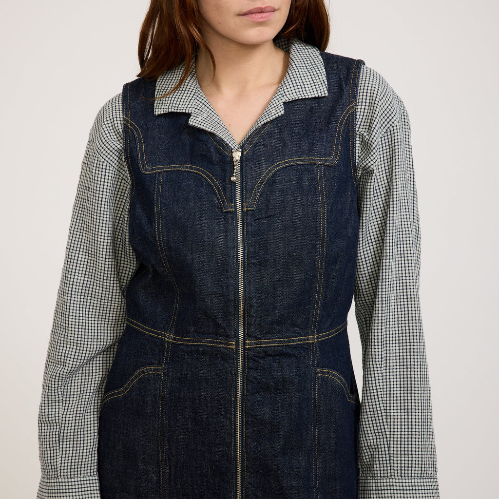 Vestido vaquero Ina One Wash - Azul índigo oscuro