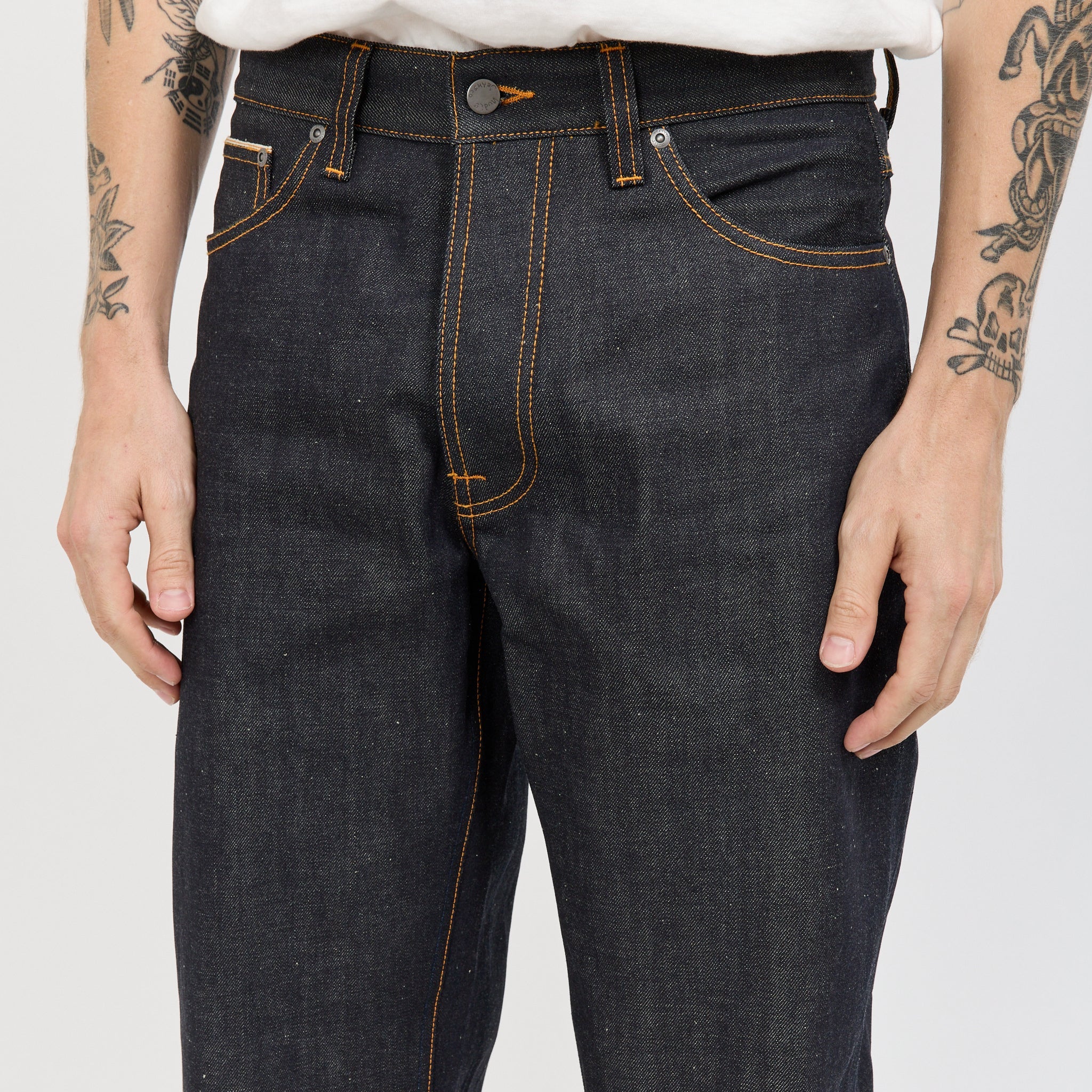 Vaqueros Loud Larry de denim seco con orillo - Azul índigo oscuro