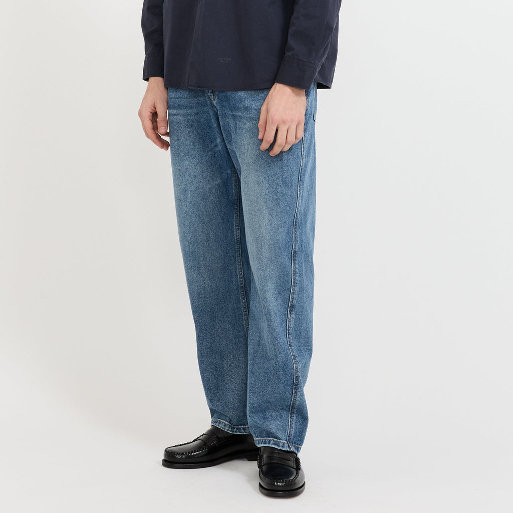 Vaqueros recto denim profundo índigo lavado - Azul índigo
