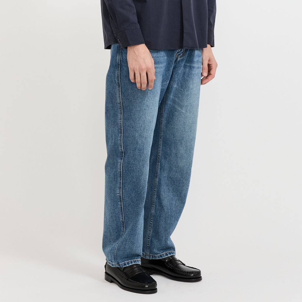 Vaqueros recto denim profundo índigo lavado - Azul índigo