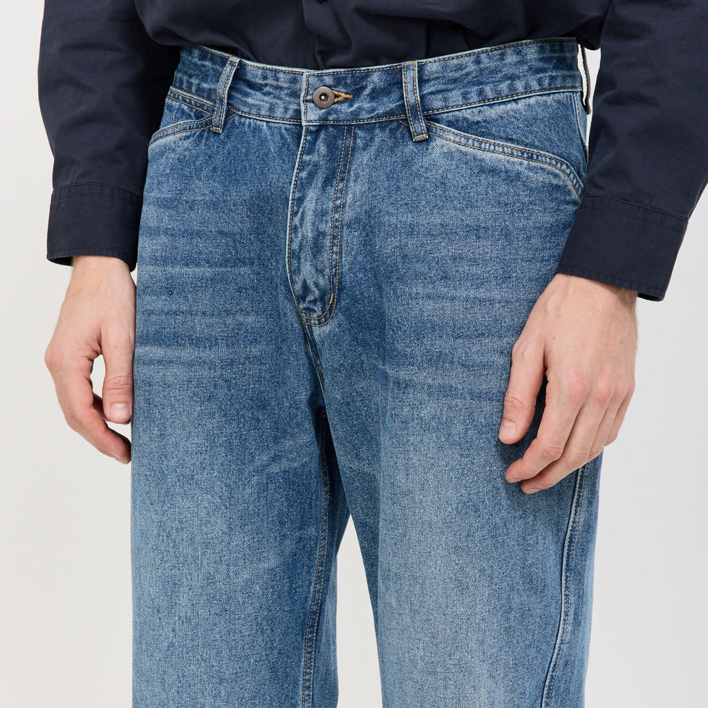 Vaqueros recto denim profundo índigo lavado - Azul índigo