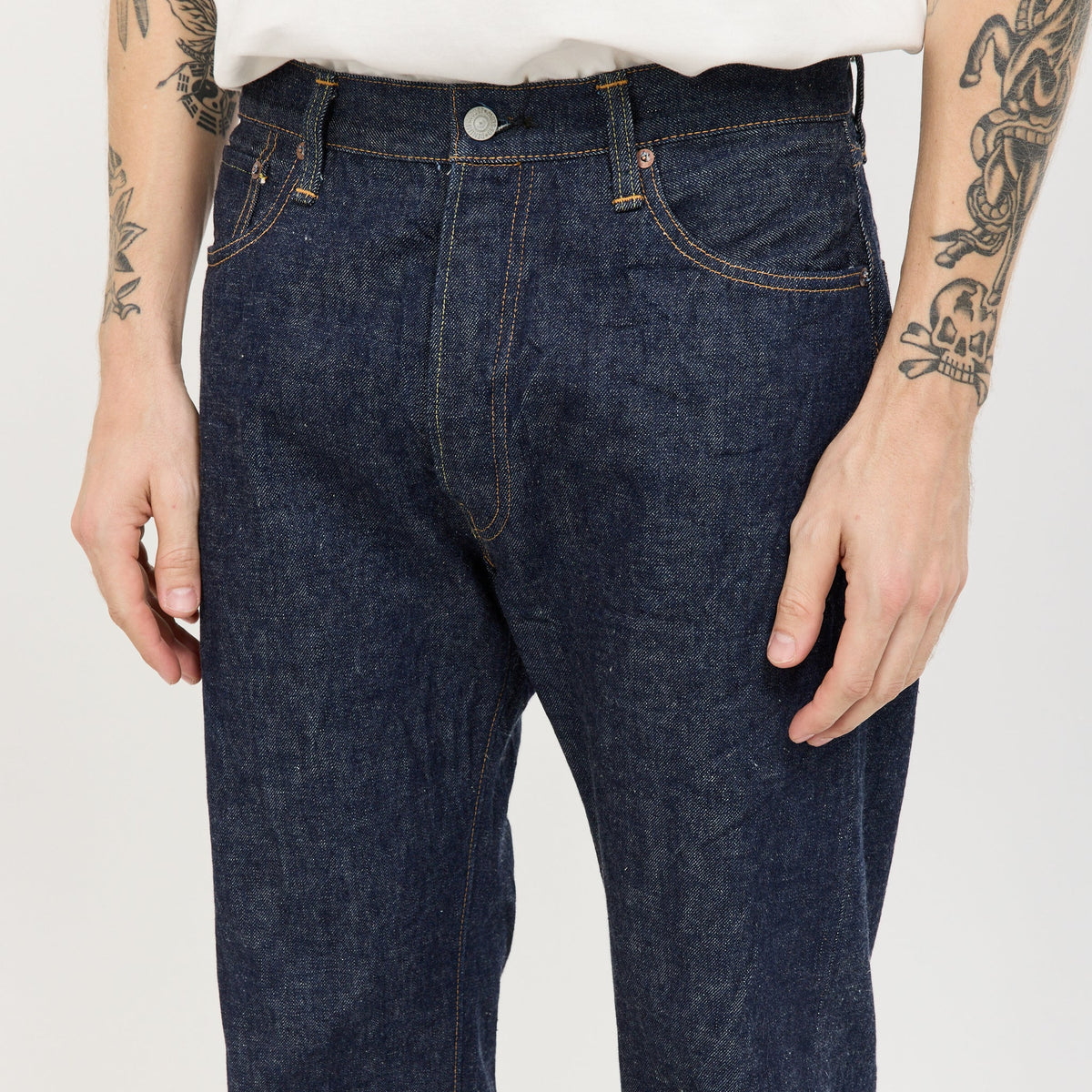 Vaqueros 105XX de los años 50 con orillo One Wash - Azul índigo oscuro