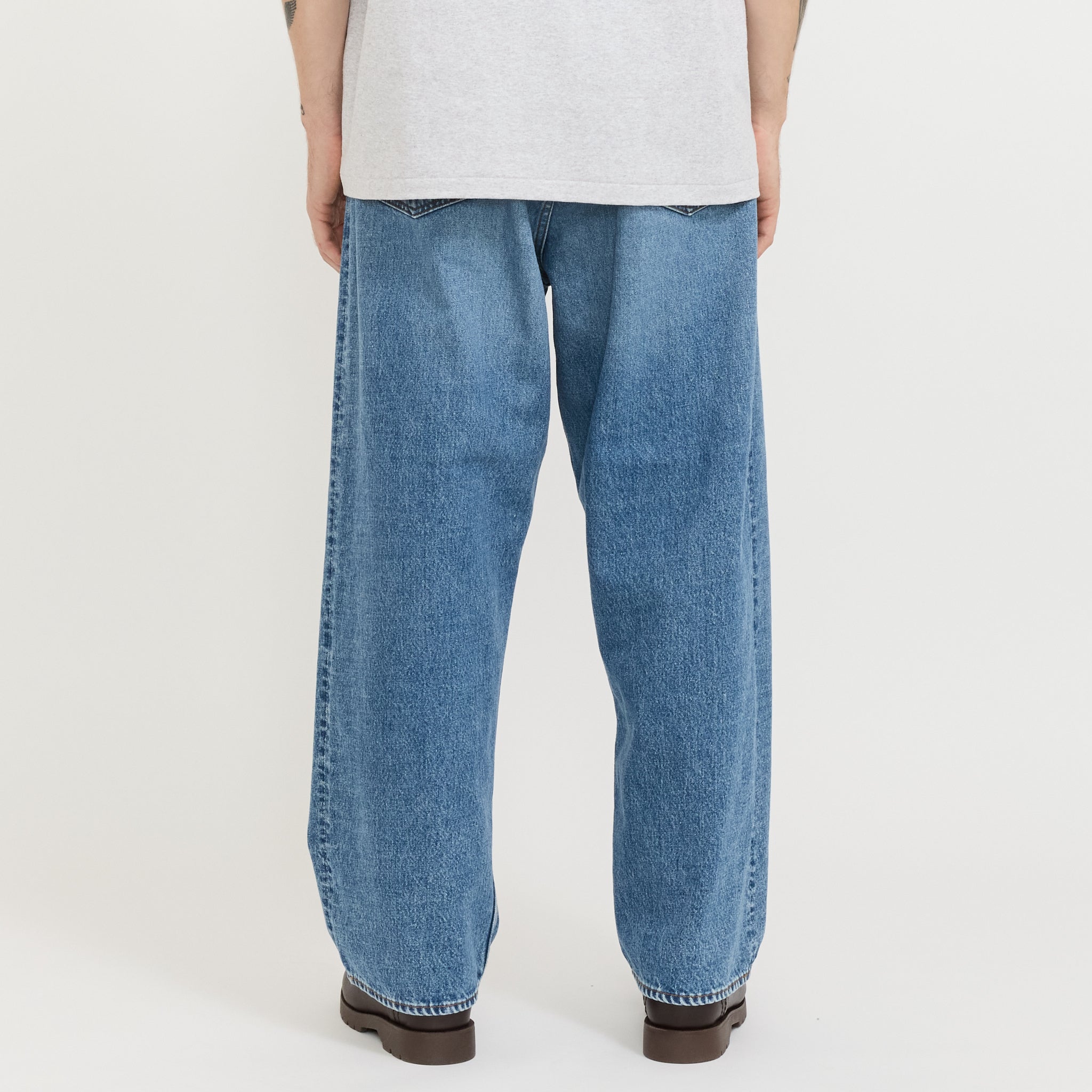 Vaqueros Super Dad's de denim desgastado - Azul lavado