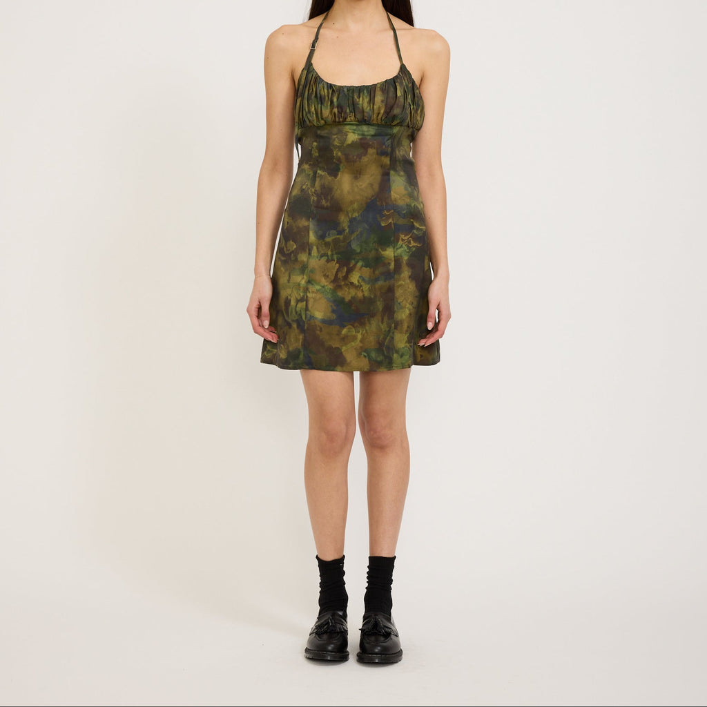 Vestido Fixate con estampado de camuflaje - Verde camuflaje