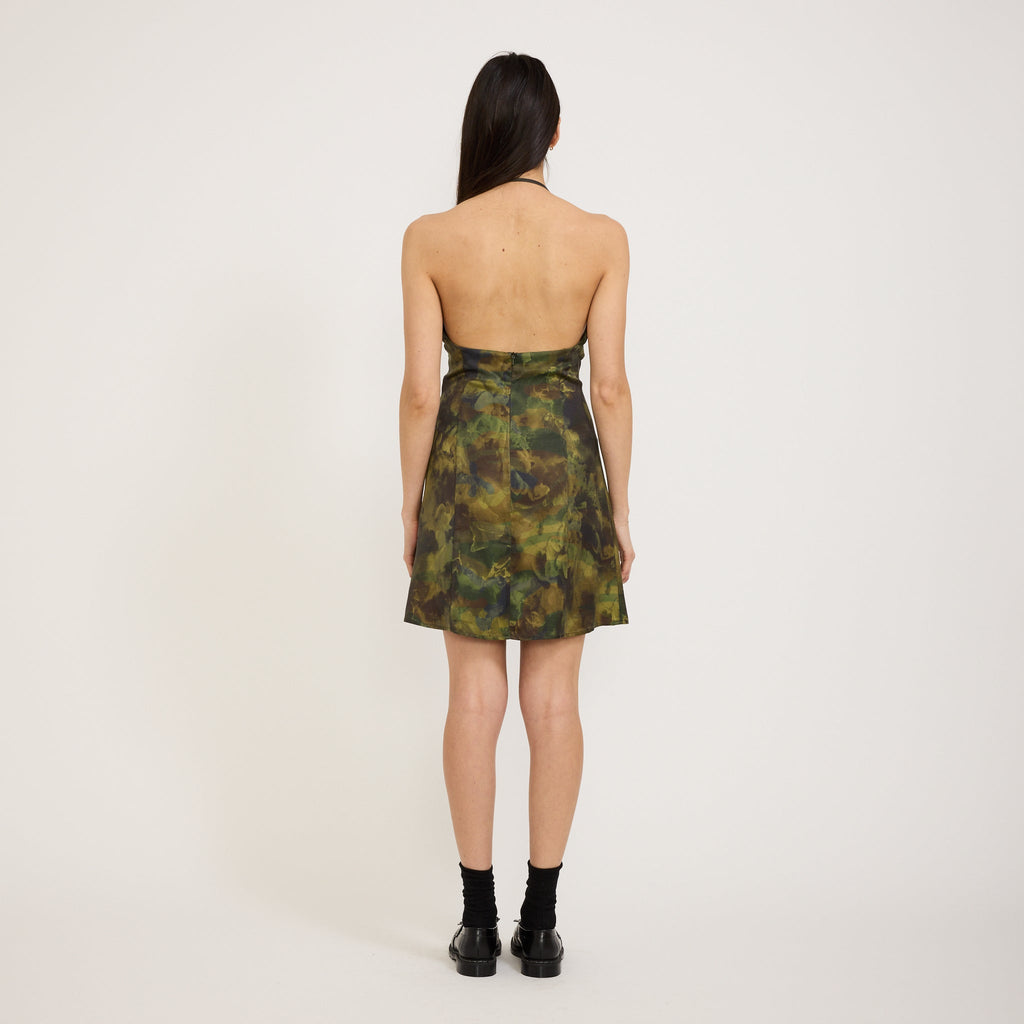 Vestido Fixate con estampado de camuflaje - Verde camuflaje
