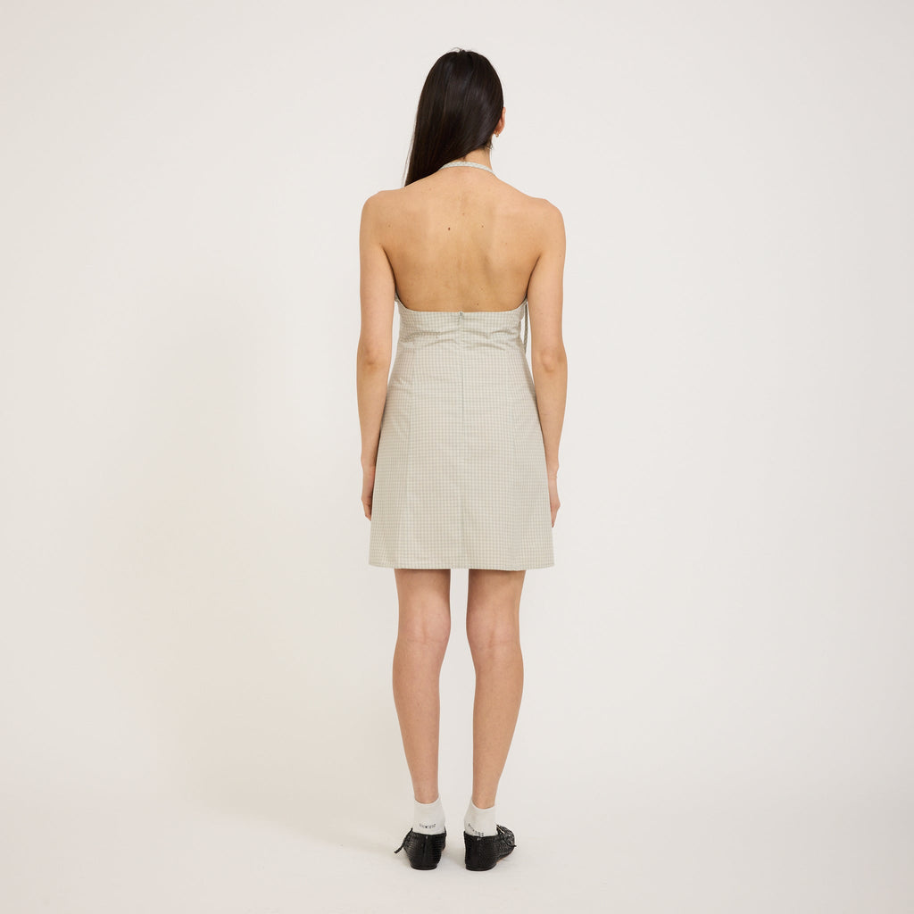 Vestido Fixate Vapour Check - Gris claro a cuadros