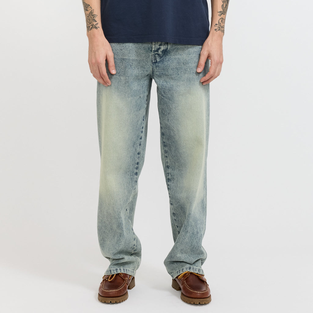 Vaqueros Beattie de denim enjuagado - Azul índigo