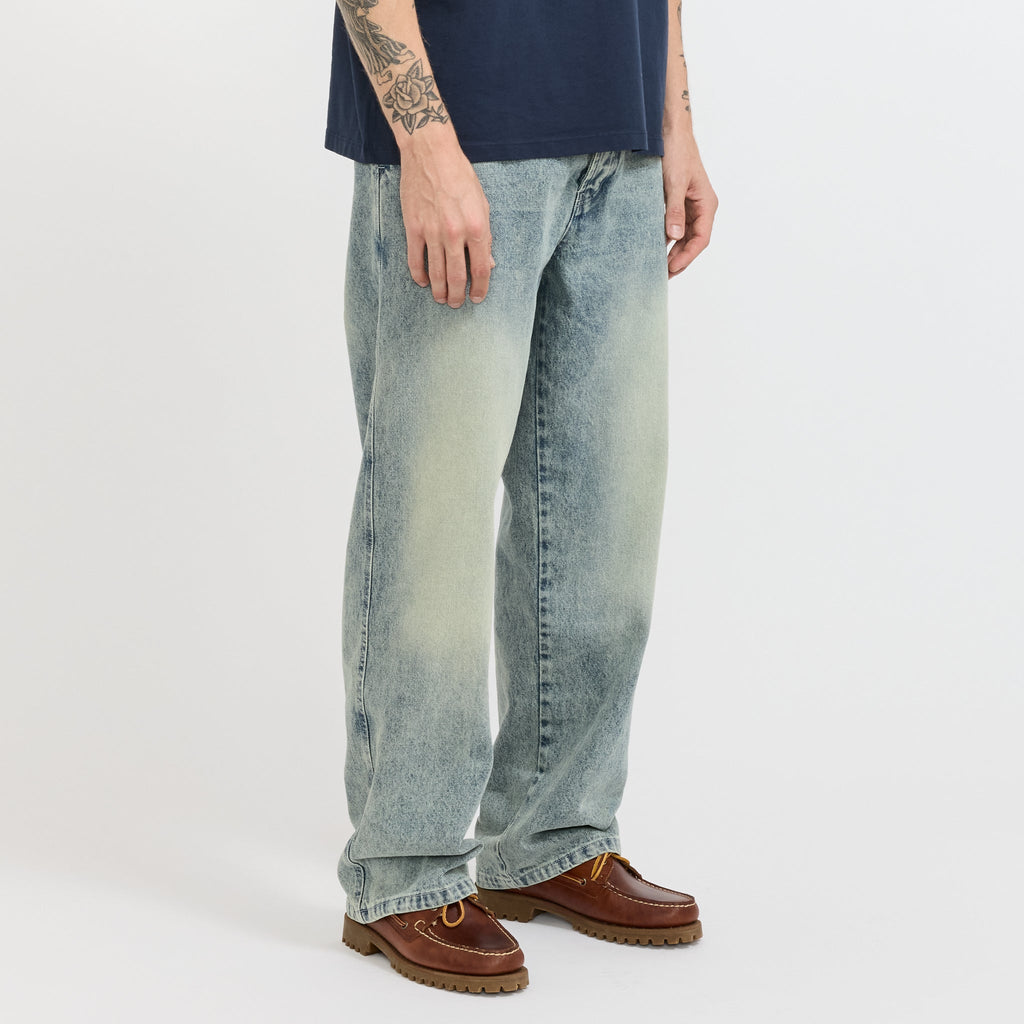 Vaqueros Beattie de denim enjuagado - Azul índigo