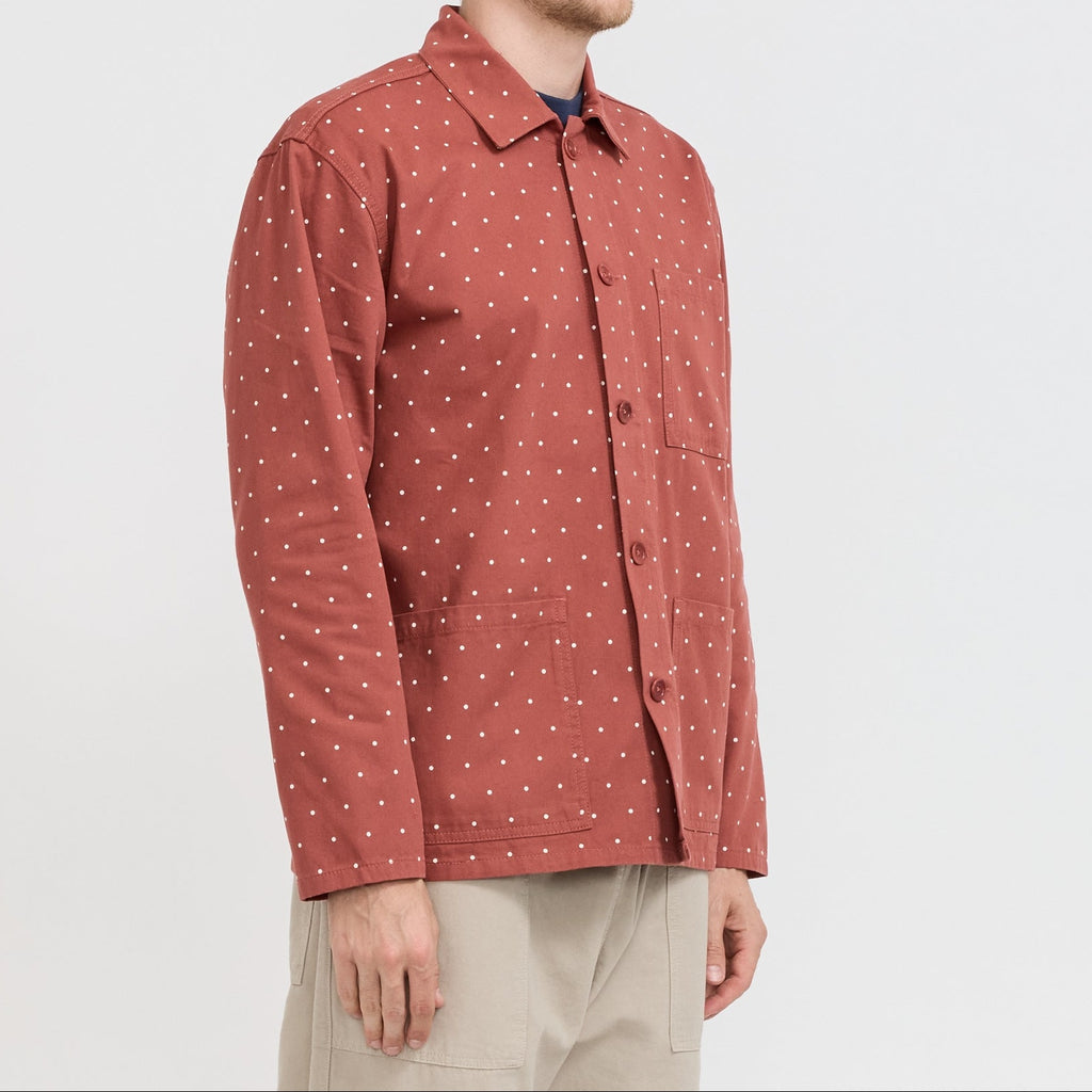Sobrecamisa de trabajo de lunares Clay - Marrón arcilla