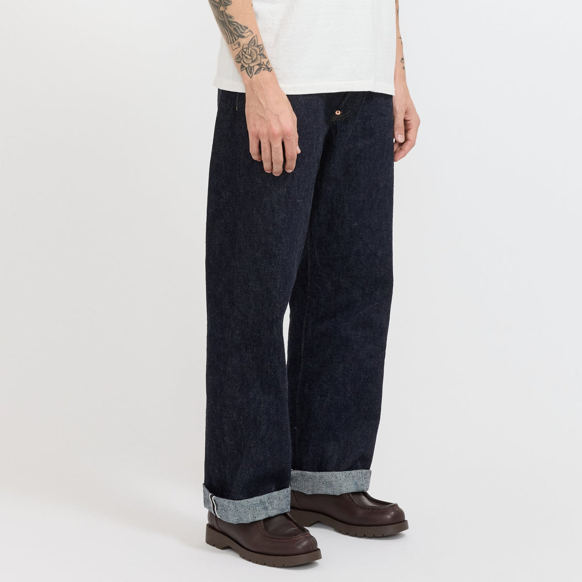 Vaqueros de pierna ancha One Wash de 13 oz - Azul índigo oscuro