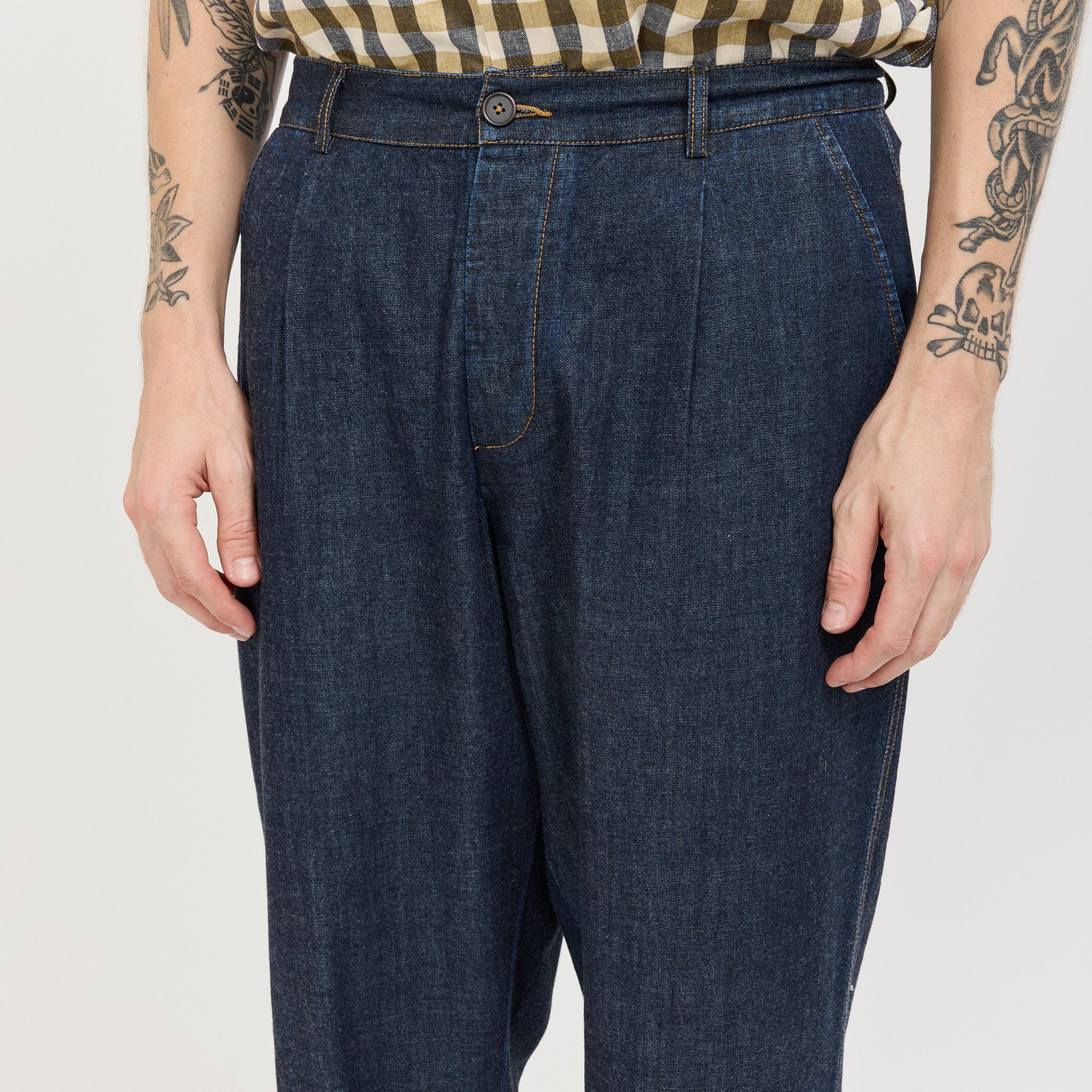 Pantalón Duke de denim ligero Kaihara - Azul índigo