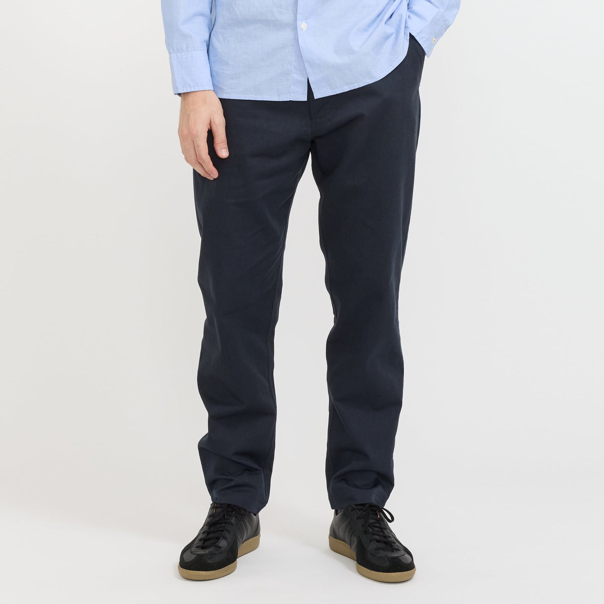 Pantalón chino militar de sarga - Azul marino