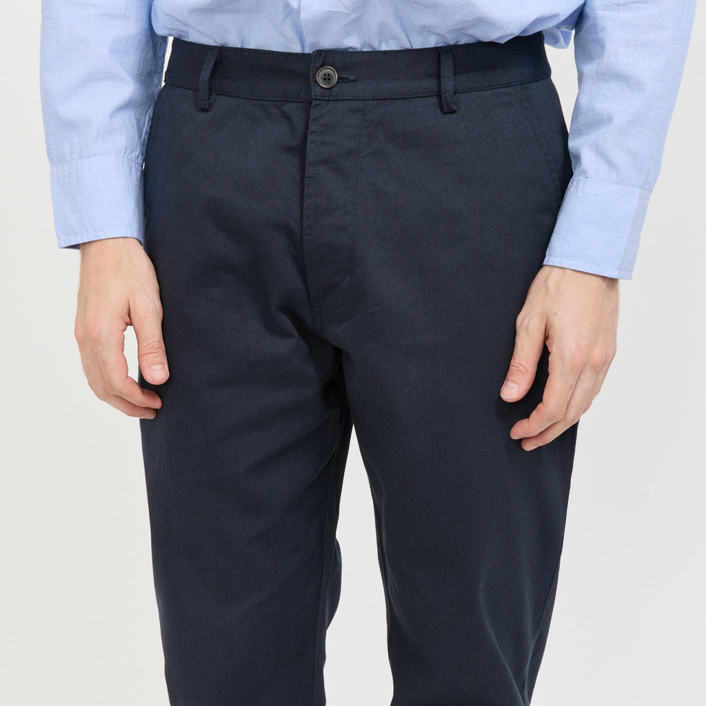 Pantalón chino militar de sarga - Azul marino