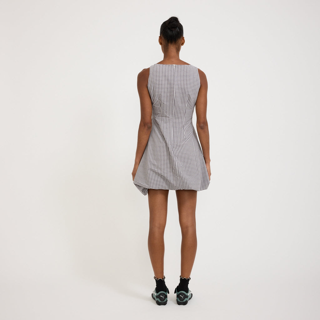 Minivestido Bobbie de cuadros vichy - Negro y blanco