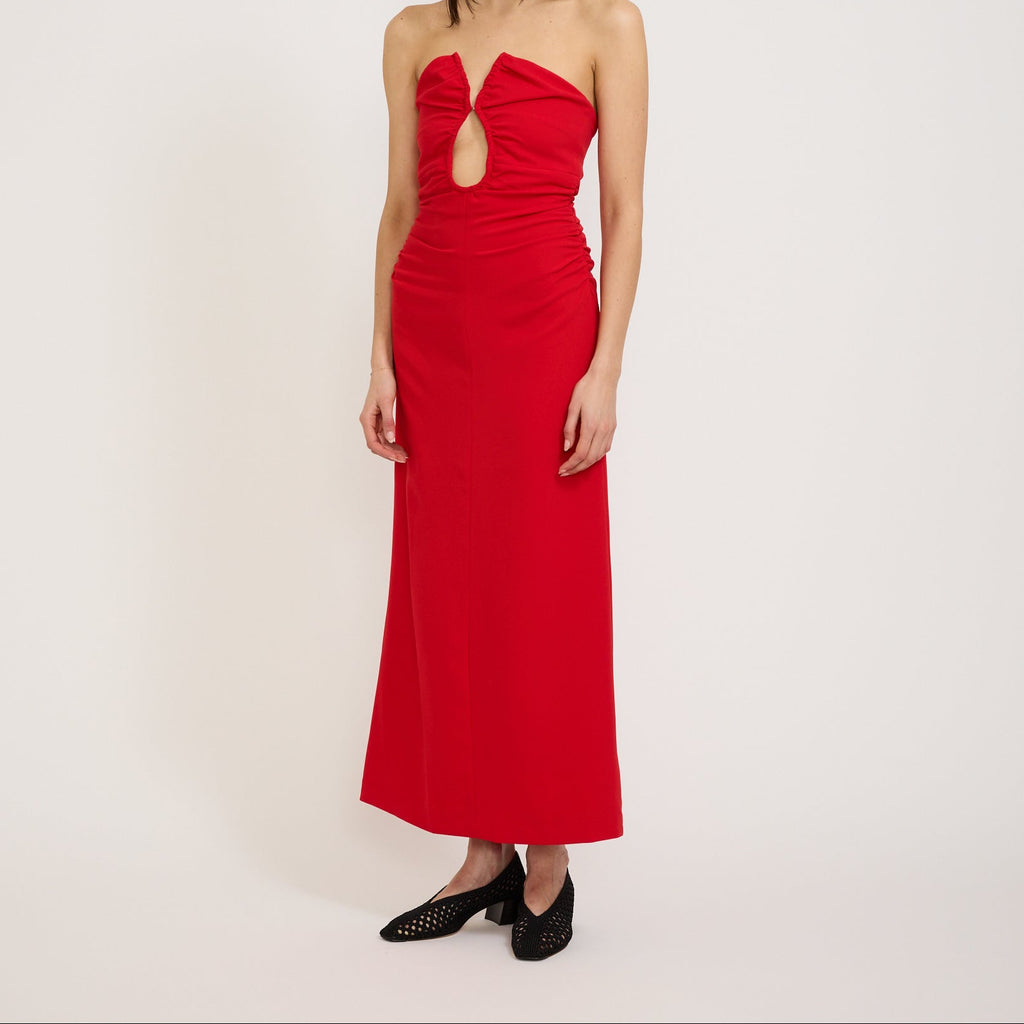 Vestido Zoe con corpiño - Rojo